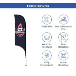 Concave Flags - Single Sided package (2.03' x 8.91ft)