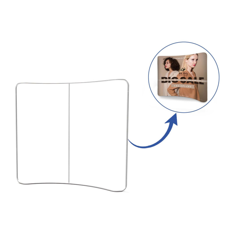 Pillow Case Backdrop Curve - Hardware only