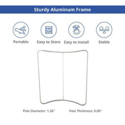 Pillow Case Backdrop Curve - Hardware only