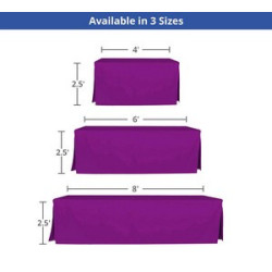 Open Corner Table Covers - 4 Sided (8' x 2.5ft)