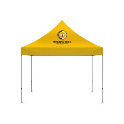 10' Steel Custom Canopy Tent with Half-Walls on All Sides