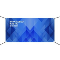 Processed Fabric Banners with Top and Bottom Pole Pocket - 1' x 1' (SQFT)
