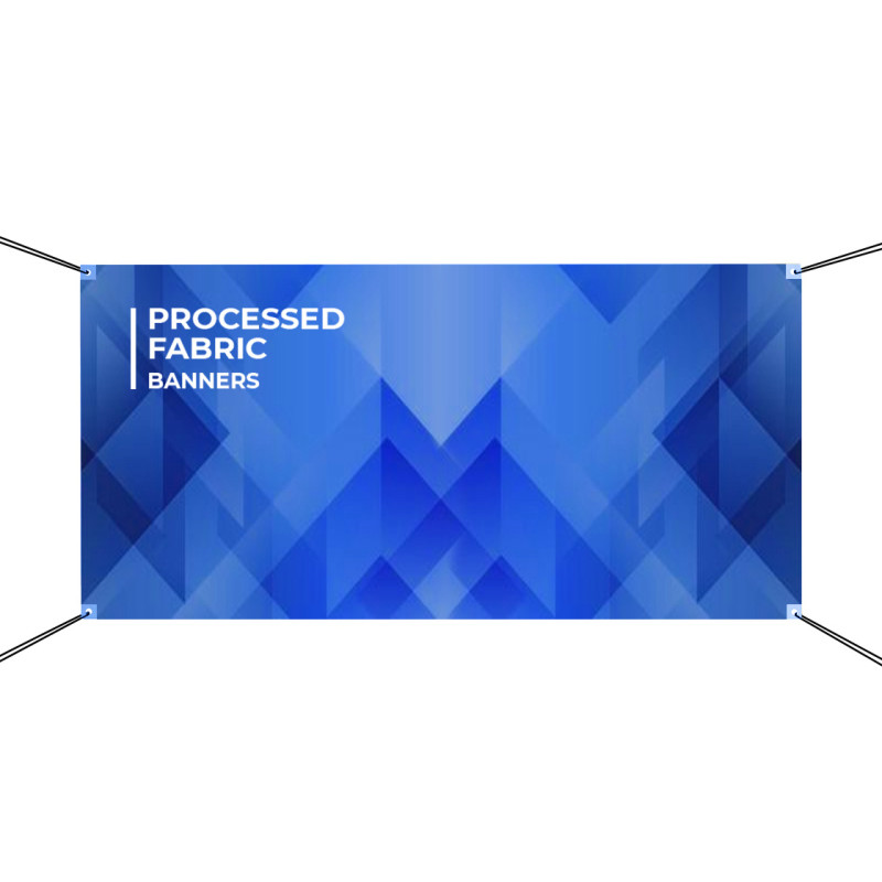 Processed Fabric Banners with Top and Bottom Pole Pocket - 1' x 1' (SQFT)