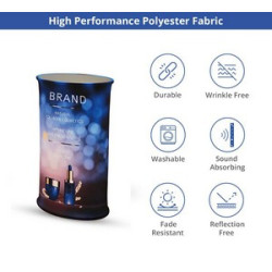 56.69" x 40.55" Fabric Pop Up Booth Oval (Graphic only)