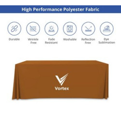 Premium Full Color Table Covers & Throws - 4 Sided (8' x 2.5')