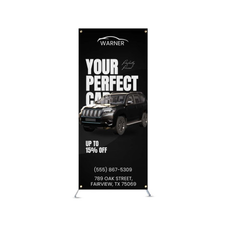 2.5' x 5' Adjustable X Banner Stands Package