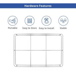 15' x 10' Step and Repeat Wall Box Fabric Display Single Sided Package