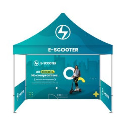 10' Steel Custom Canopy Tent – Double-Sided Showcase Branding Kit