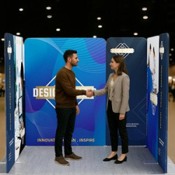 10' Magnetic Modular Fabric Display - U Shape (Double Sided)