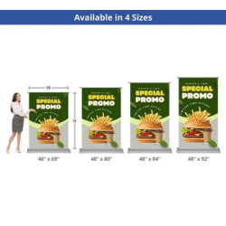 Silverstep 48" x 84" Retractable Banner Stand (Graphic only)