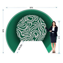 Half Circle Photo Booth Enclosure, Double Sided Package (8' x 8ft)