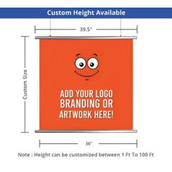Hanging Clamp Bar Banners - 3' x 1'