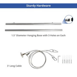 Hanging Clamp Bar Banners - 3' x 1'