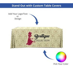 Pleated Table Cover, Standard Polyester Fabric (6' x 2.5')