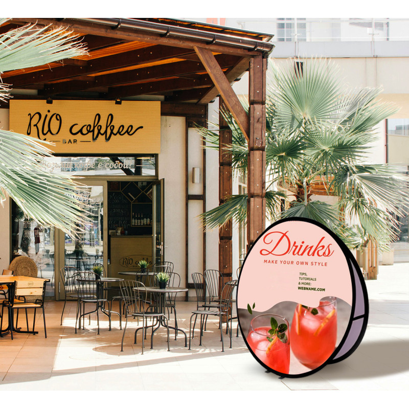 4.92' x 4.92' Circle Pop Up Banner