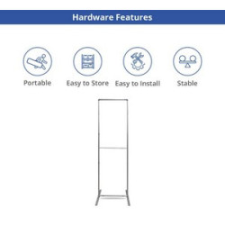 Custom Sizes Economy Step and Repeat Banner Stand (Hardware only)