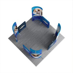 10' Magnetic Modular Fabric Displays - L Shape Curved (Single Sided)