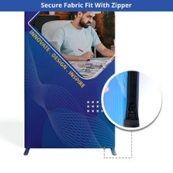 10' Magnetic Modular Fabric Displays - L Shape Curved (Single Sided)
