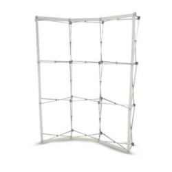 8' x 8' Step and Repeat Fabric Pop Up Curved Display (Hardware only)