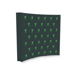 8' x 8' Step and Repeat Fabric Pop Up Curved Display (Hardware only)