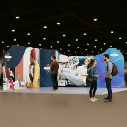 16.4x16.4' Magnetic Modular Fabric Displays L Shape Island (Double Sided)