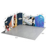 16.4x16.4' Magnetic Modular Fabric Displays L Shape Island (Double Sided)