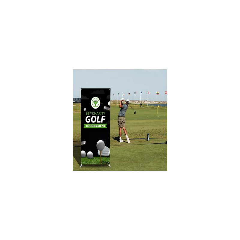3.5' x 5.5' Adjustable X Banner Stands Package