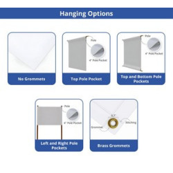 Polyester Fabric Banners - (1' x 1') SQFT