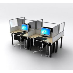 SEG Desktop Dividers - 4 Desk (3.5' x 7' x 2')