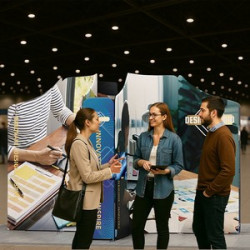 13' Magnetic Modular Fabric Displays - Tapered Island Shape (Double Sided)