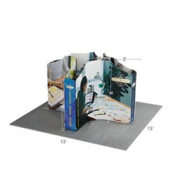 13' Magnetic Modular Fabric Displays - Tapered Island Shape (Double Sided)