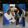 6.5' Magnetic Modular Fabric Display Curved Shape (Double Sided)