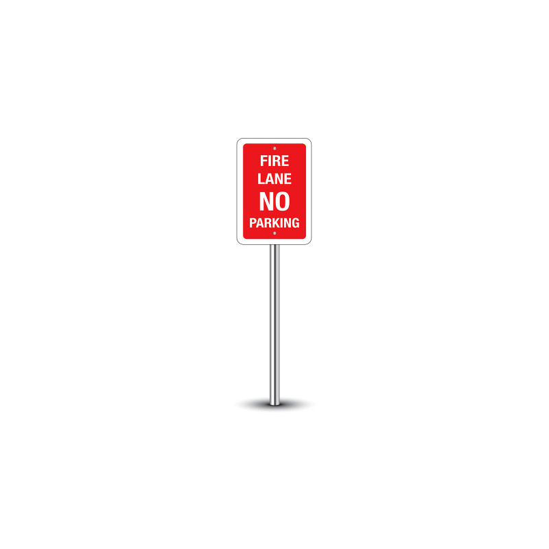 Reflective No Parking Fire Lane Signs (1' x 1ft) SQFT