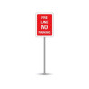 Reflective No Parking Fire Lane Signs (1' x 1ft) SQFT