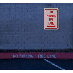 Reflective No Parking Fire Lane Signs (1' x 1ft) SQFT