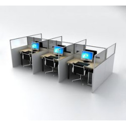 SEG Office Desk Partitions - 6 Desk