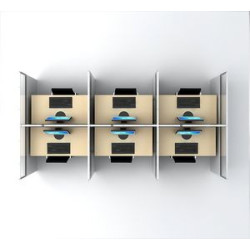 SEG Office Desk Partitions - 6 Desk