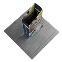 6.5' Magnetic Modular Fabric Display- Two Sloped & Straight Banner Stands (Double Sided)