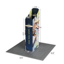 6.5' Magnetic Modular Fabric Display- Two Sloped & Straight Banner Stands (Double Sided)