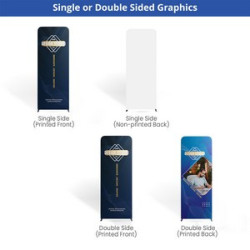 6.5' Magnetic Modular Fabric Display- Two Sloped & Straight Banner Stands (Double Sided)