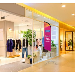 1.55' x 5.5' Blade Flags for Advertising with Cross Base