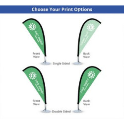 Desk Flags - Teardrop (Single Sided)(6.77" x 15")