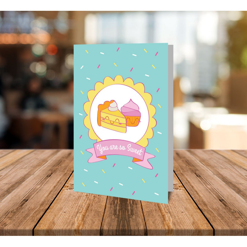 Folded Compliment Cards - 6" x 8" (Folds to 6" x 4")
