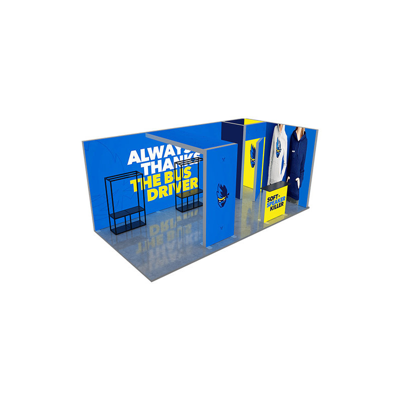 20' Backlit Trade Show Display - Design 8 (Double Sided)