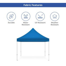 10' Custom Aluminum Canopy Tent Package with Single Sided Full Backwall and Sidewalls