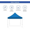 10' Custom Aluminum Canopy Tent Package with Single Sided Full Backwall and Sidewalls