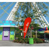 4.58' x 11.67 Teardrop Flags for Outdoor Advertising with Cross Base with Water Bag