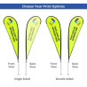 4.58' x 11.67 Teardrop Flags for Outdoor Advertising with Cross Base with Water Bag