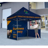 10' Steel Custom Canopy Tent – Basic Trade Show Kit with Back Wall & Half Sides