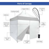 10' Steel Custom Canopy Tent – Basic Trade Show Kit with Back Wall & Half Sides